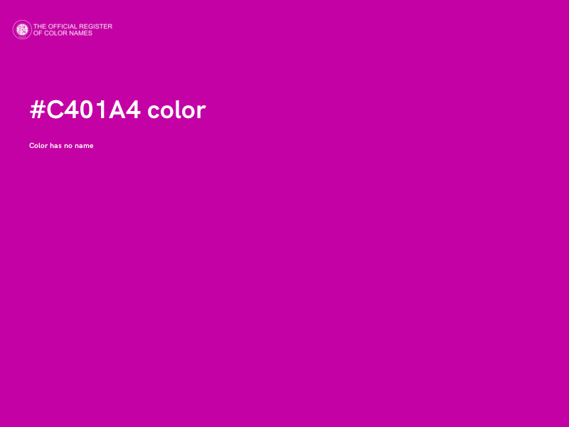 #C401A4 color image