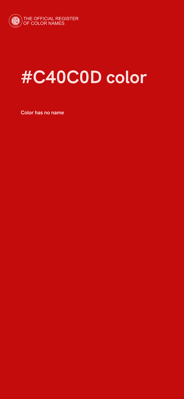 #C40C0D color image
