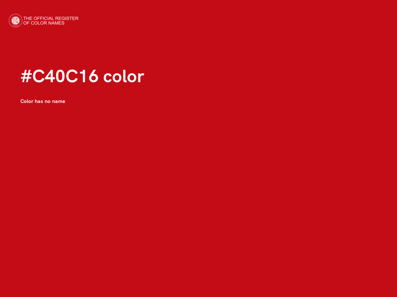 #C40C16 color image