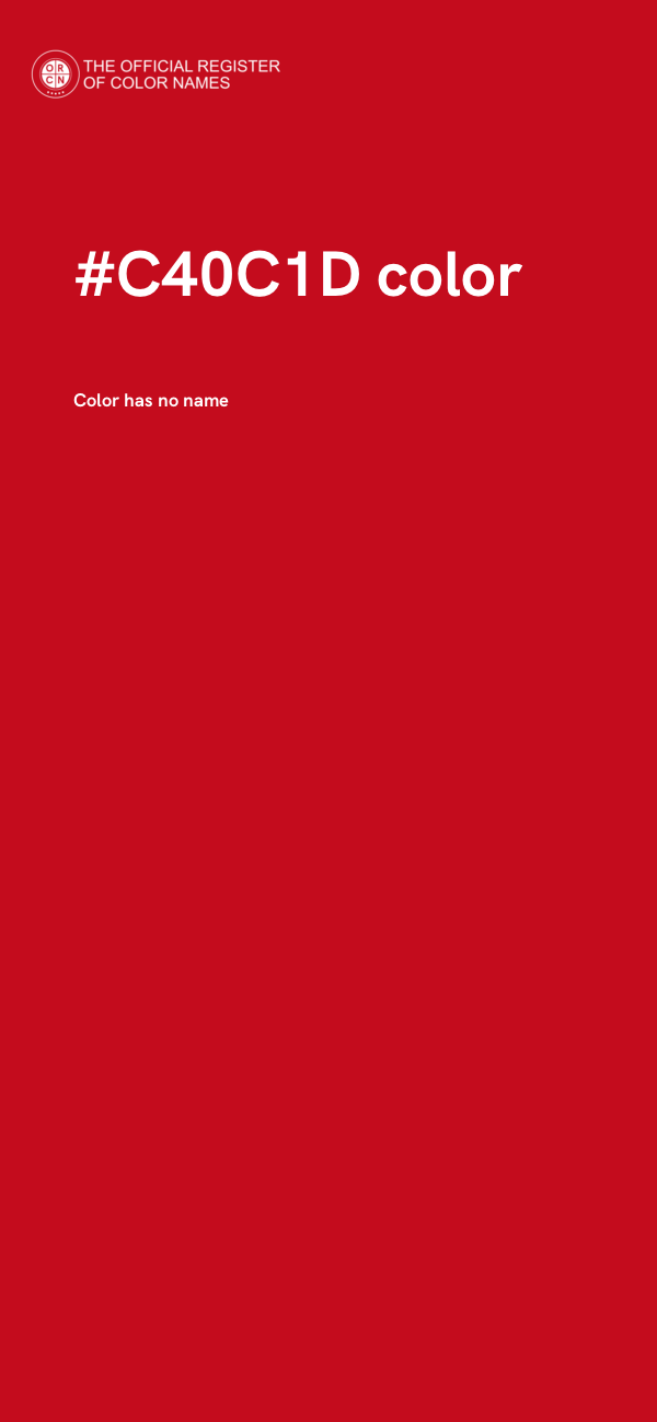 #C40C1D color image