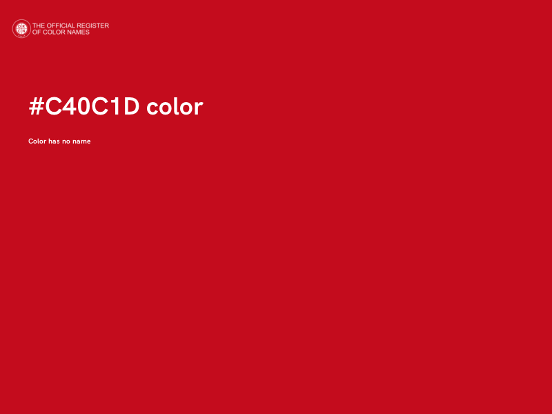 #C40C1D color image