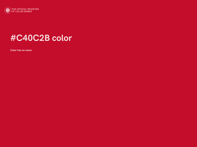 #C40C2B color image