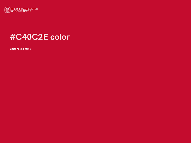 #C40C2E color image