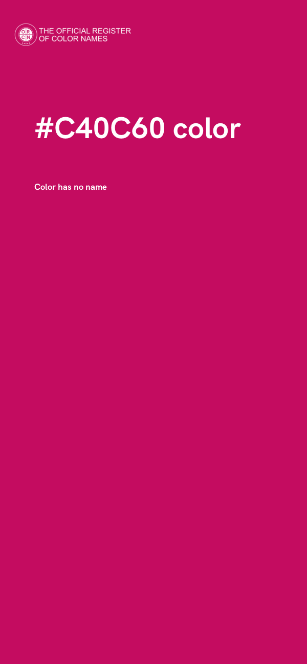 #C40C60 color image