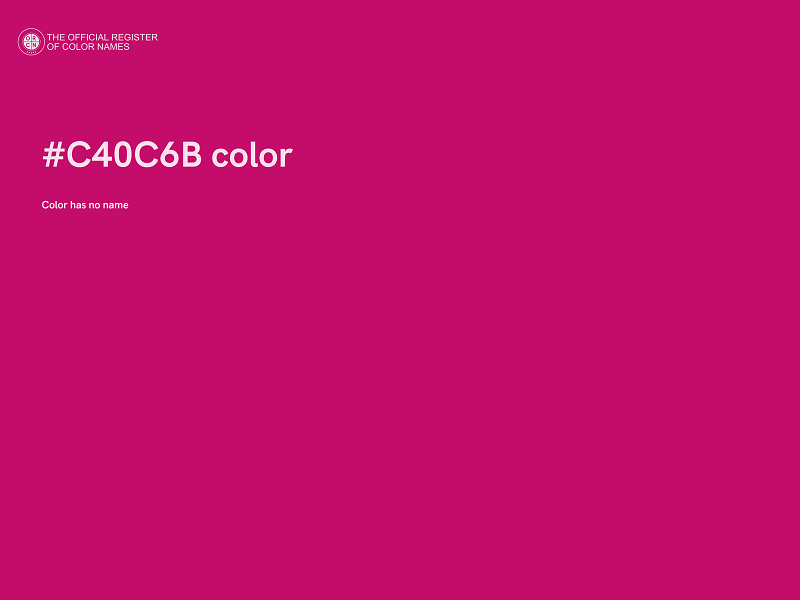 #C40C6B color image