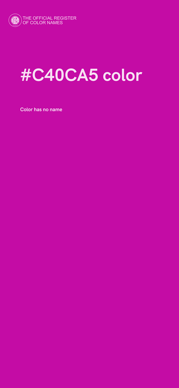 #C40CA5 color image