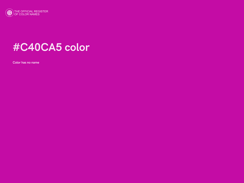 #C40CA5 color image