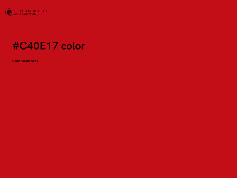 #C40E17 color image