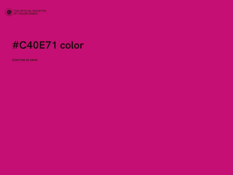 #C40E71 color image