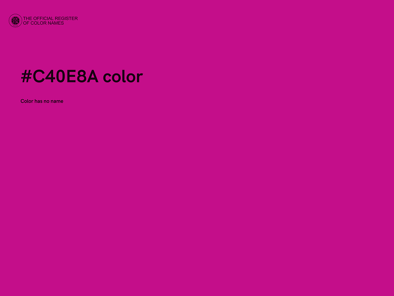 #C40E8A color image