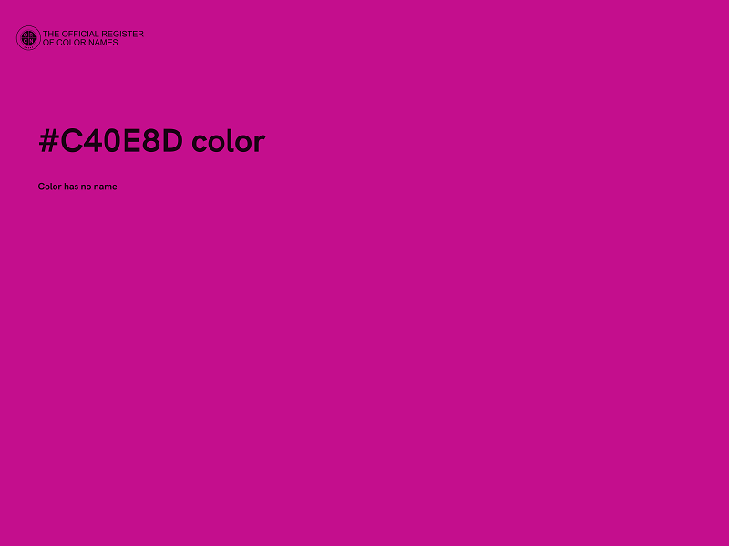 #C40E8D color image