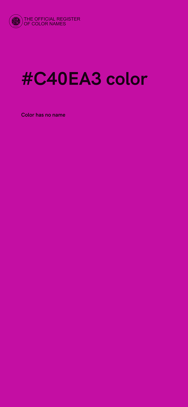 #C40EA3 color image
