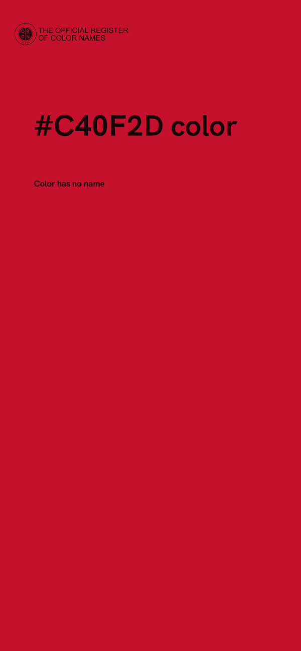 #C40F2D color image