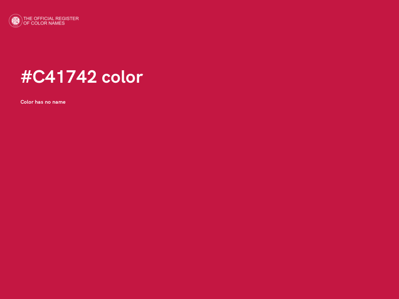 #C41742 color image
