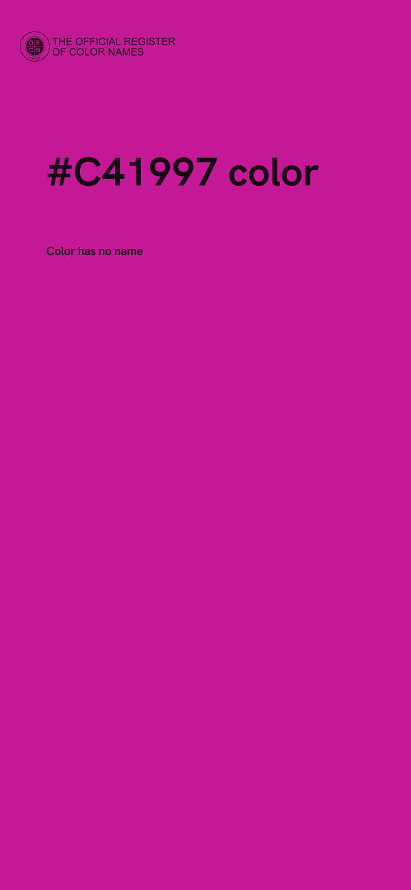 #C41997 color image