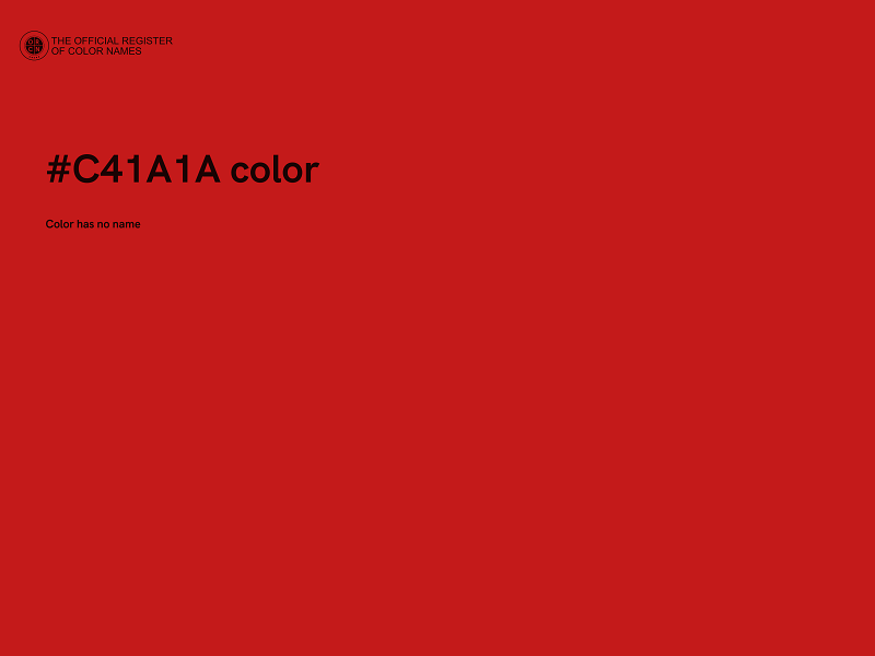 #C41A1A color image