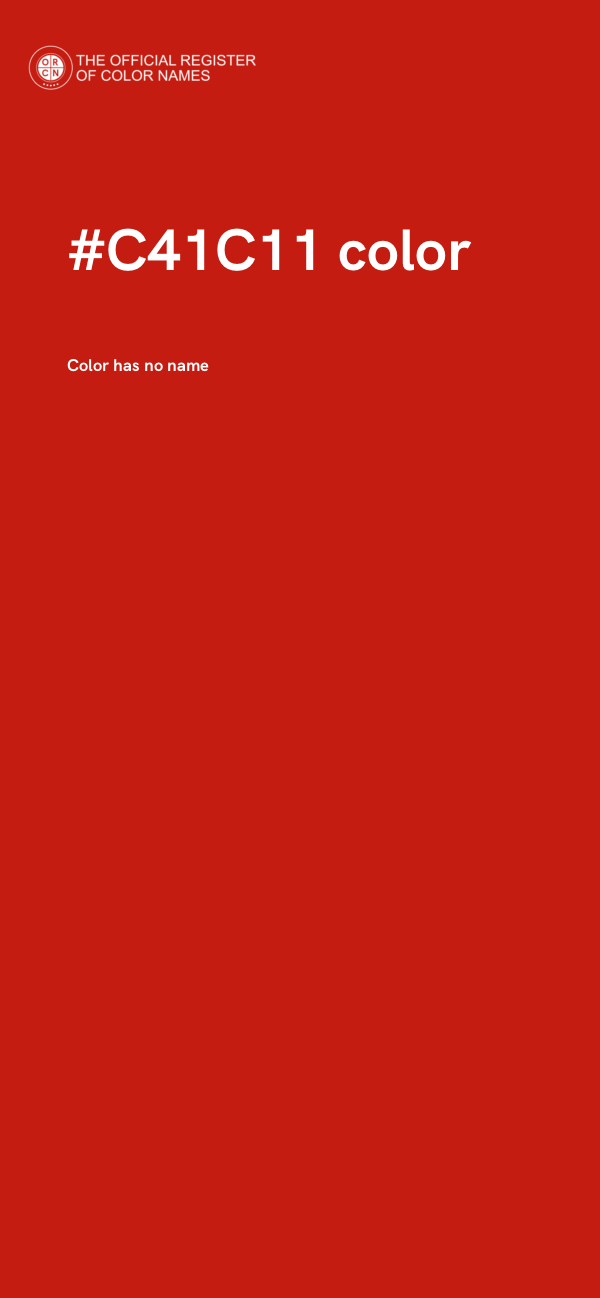 #C41C11 color image
