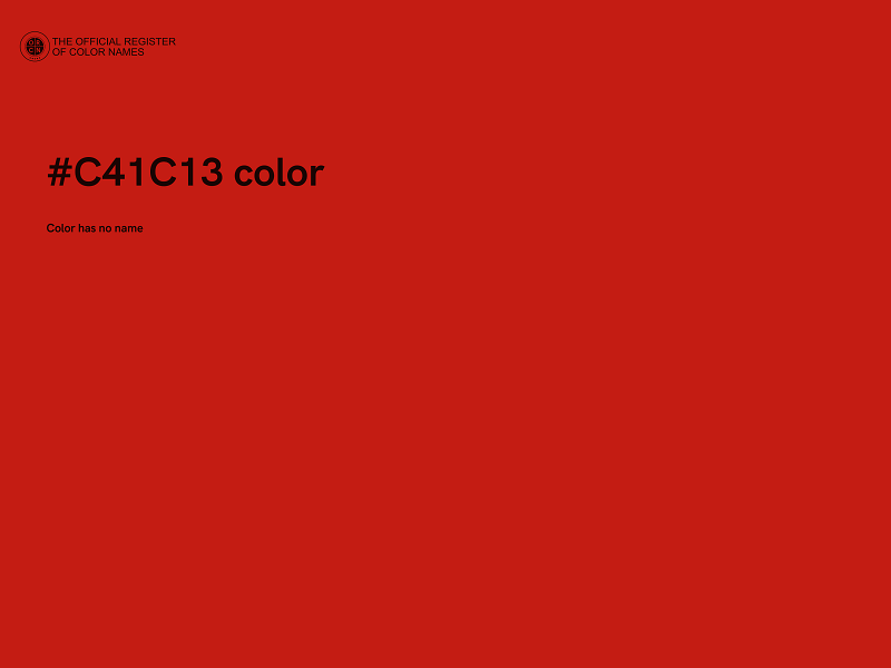 #C41C13 color image