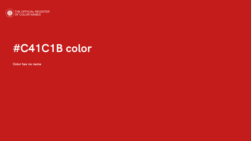 #C41C1B color image