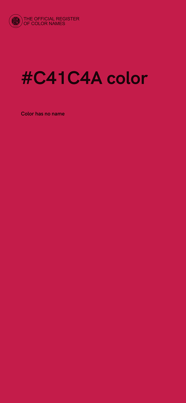 #C41C4A color image