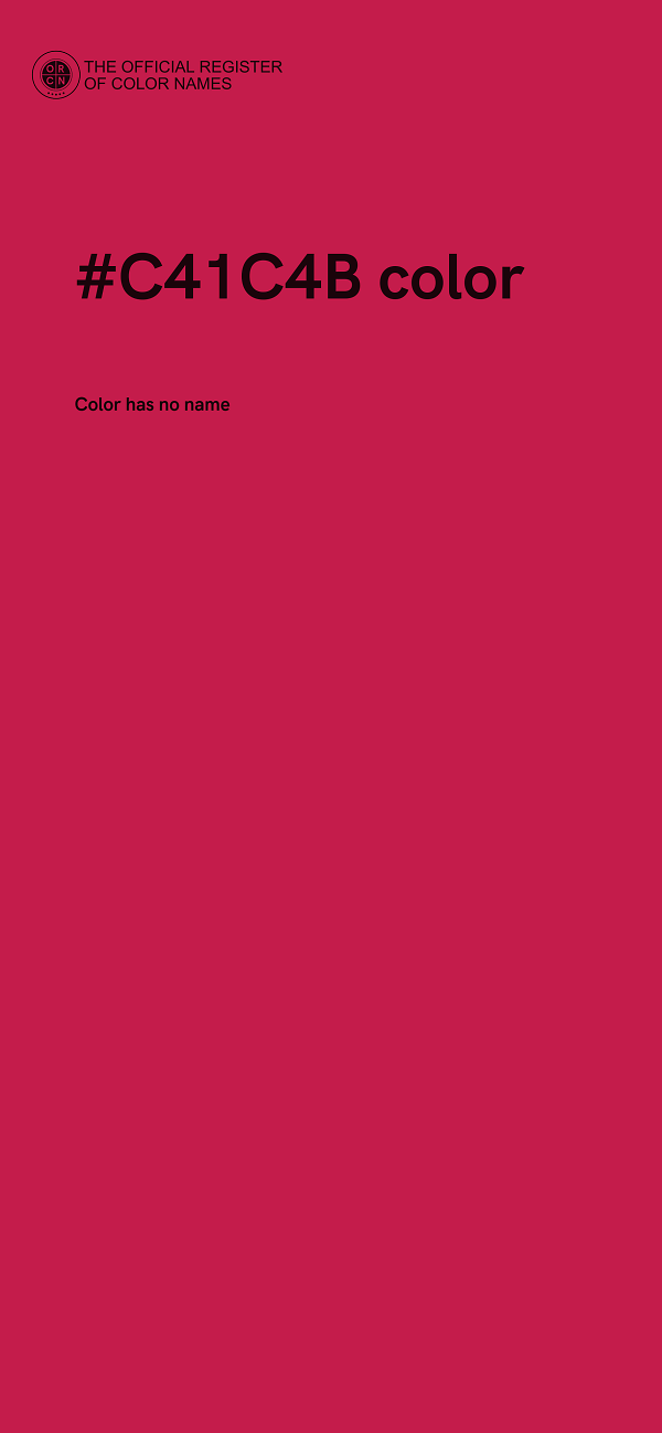 #C41C4B color image