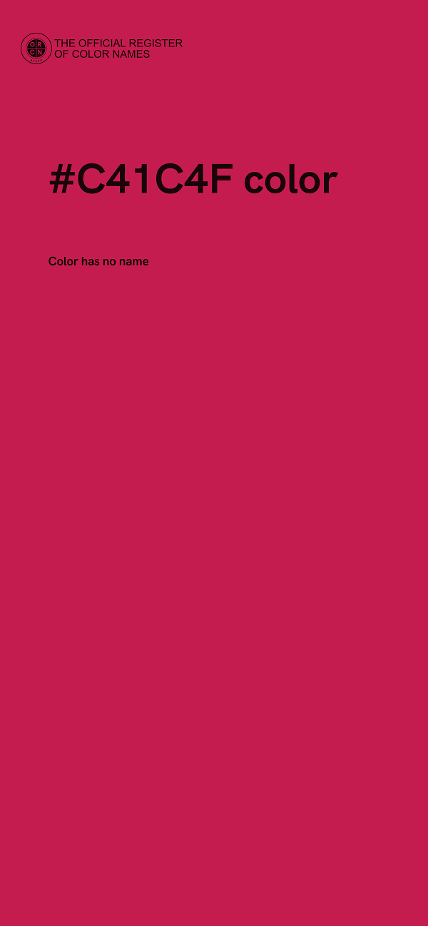 #C41C4F color image