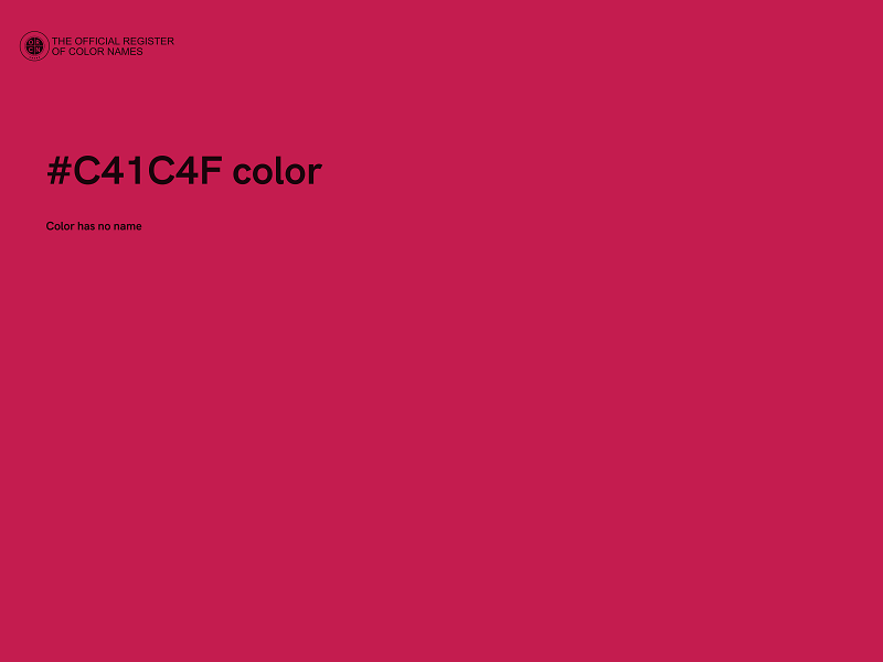 #C41C4F color image