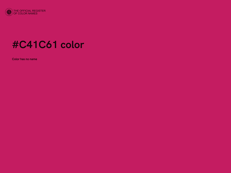 #C41C61 color image