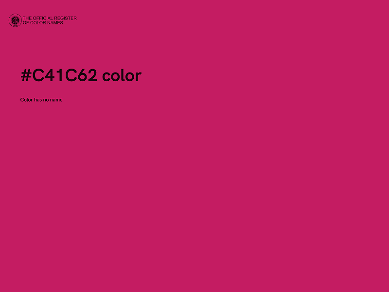 #C41C62 color image