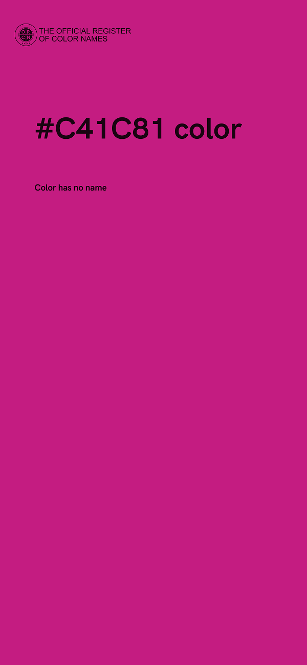 #C41C81 color image