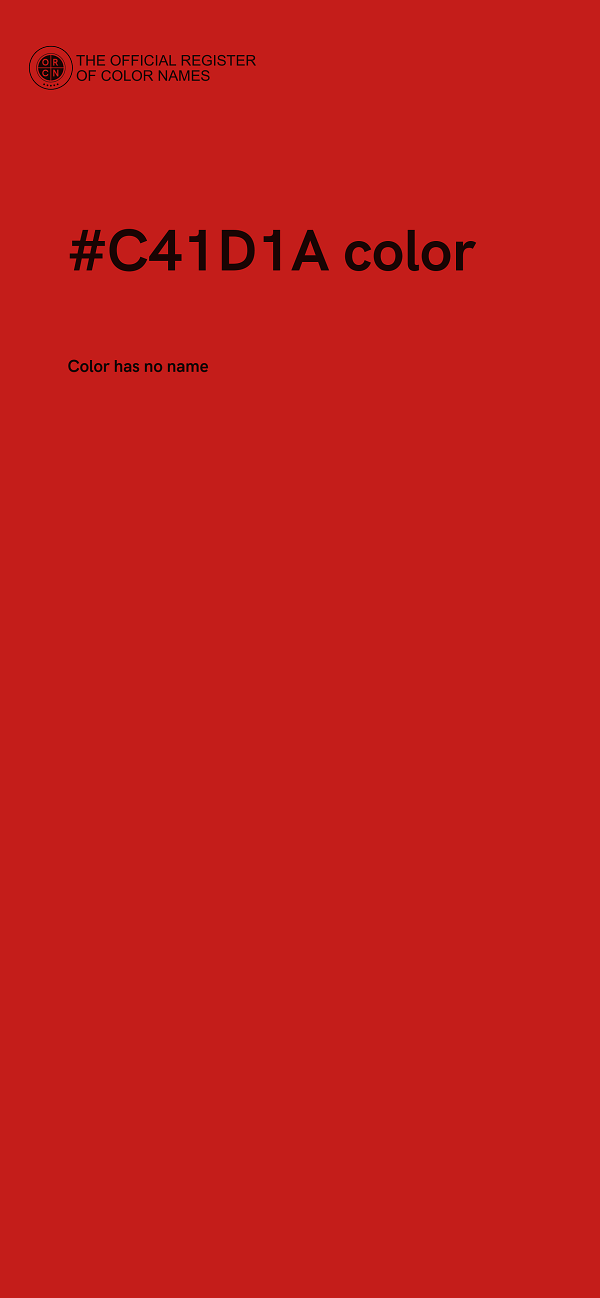 #C41D1A color image