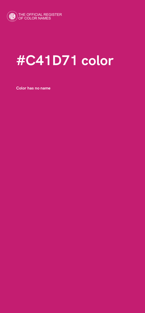#C41D71 color image