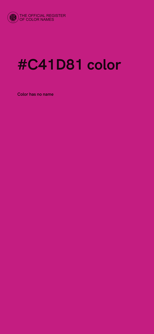 #C41D81 color image