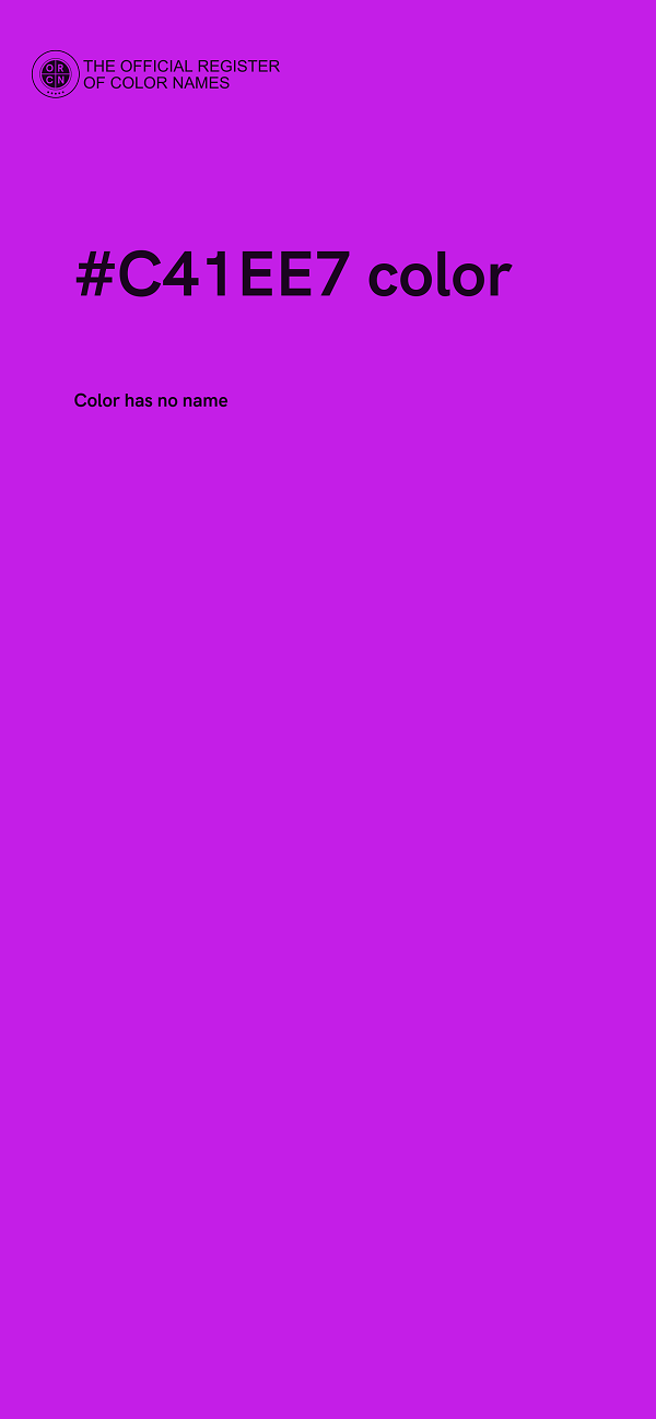 #C41EE7 color image