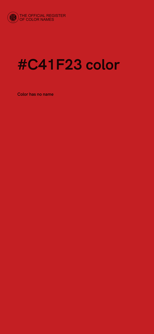 #C41F23 color image