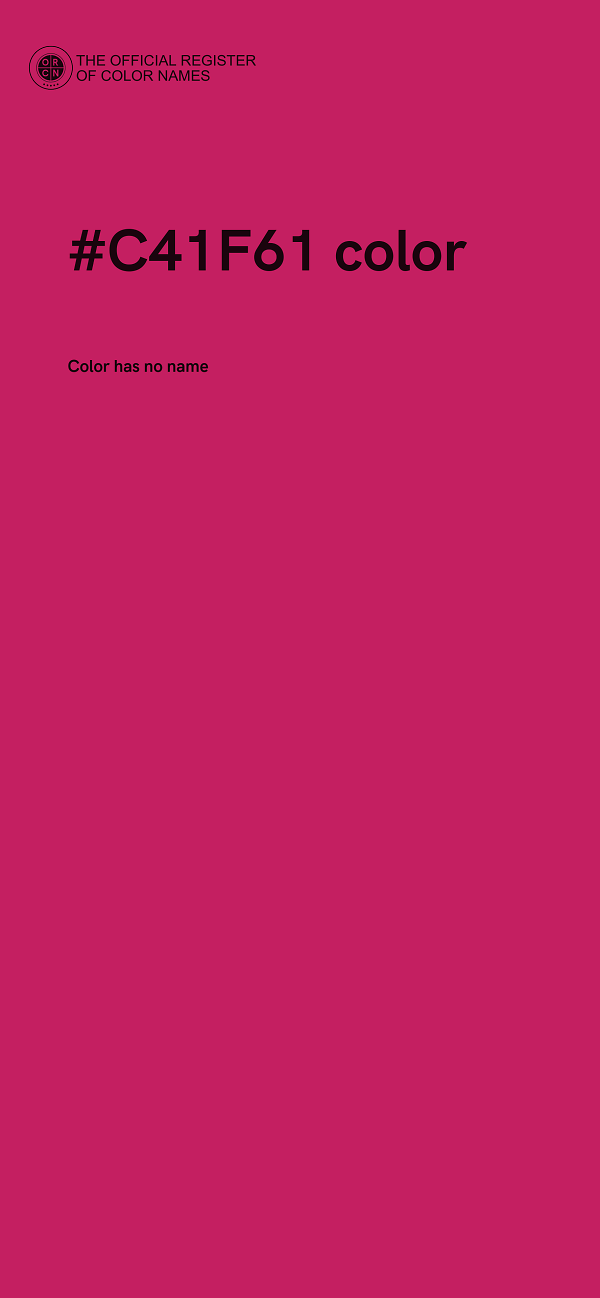 #C41F61 color image