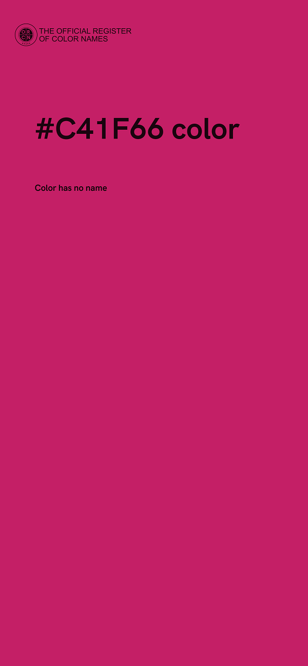 #C41F66 color image