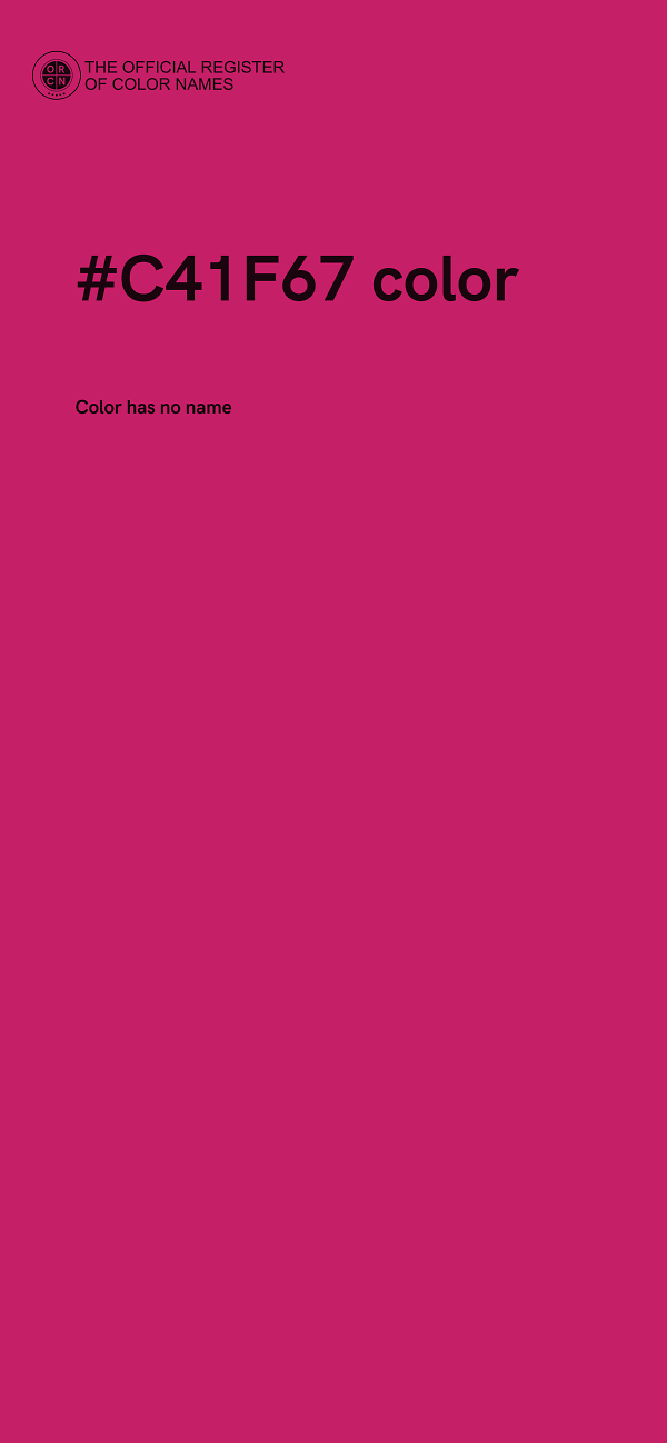 #C41F67 color image