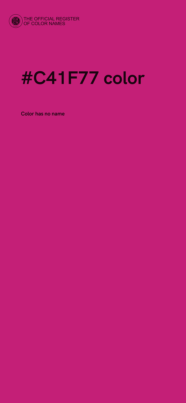 #C41F77 color image