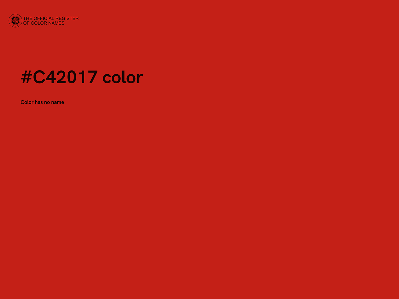 #C42017 color image