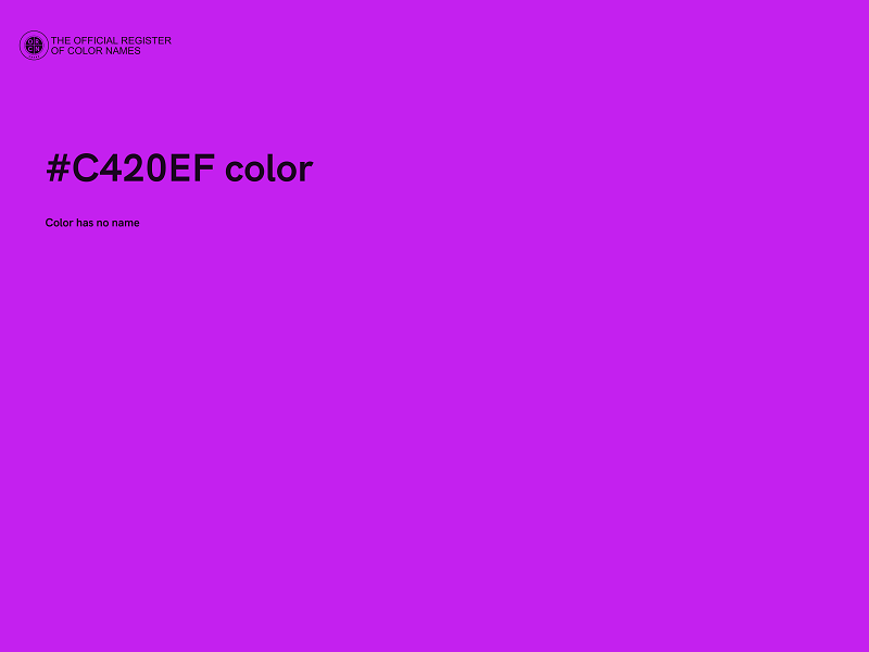 #C420EF color image