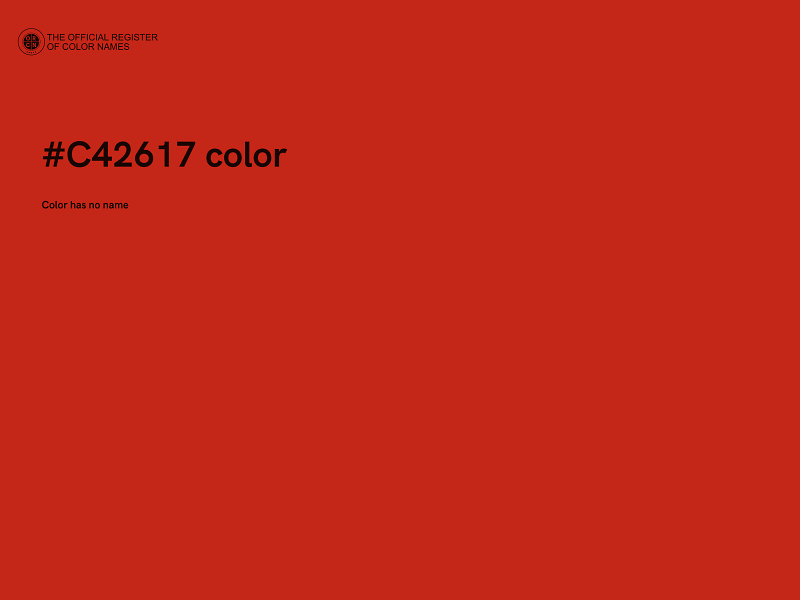 #C42617 color image