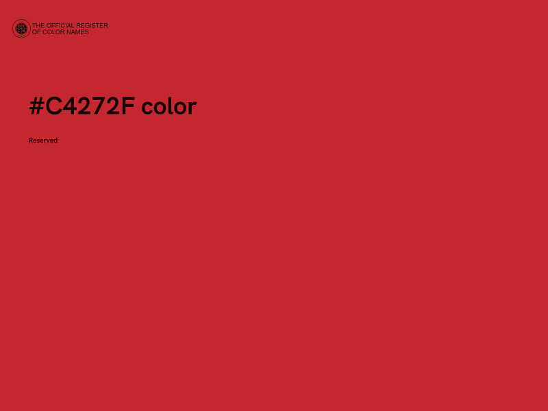 #C4272F color image