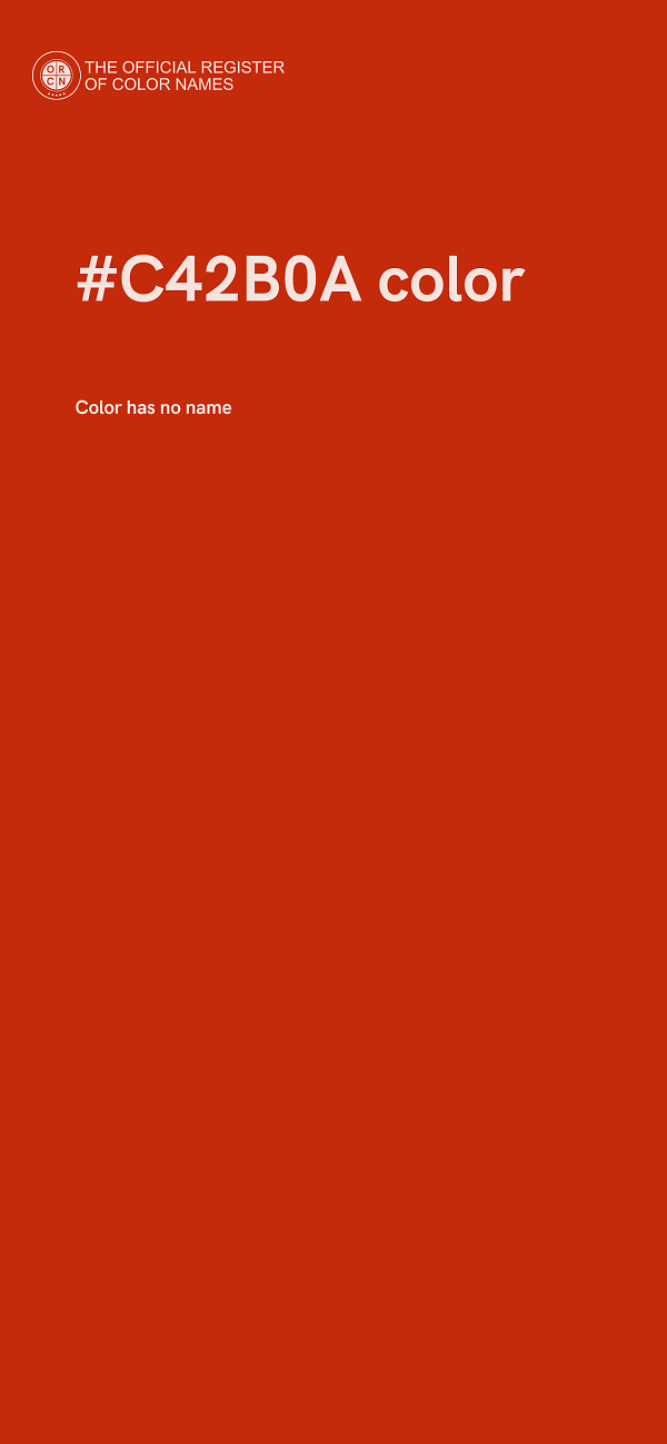 #C42B0A color image