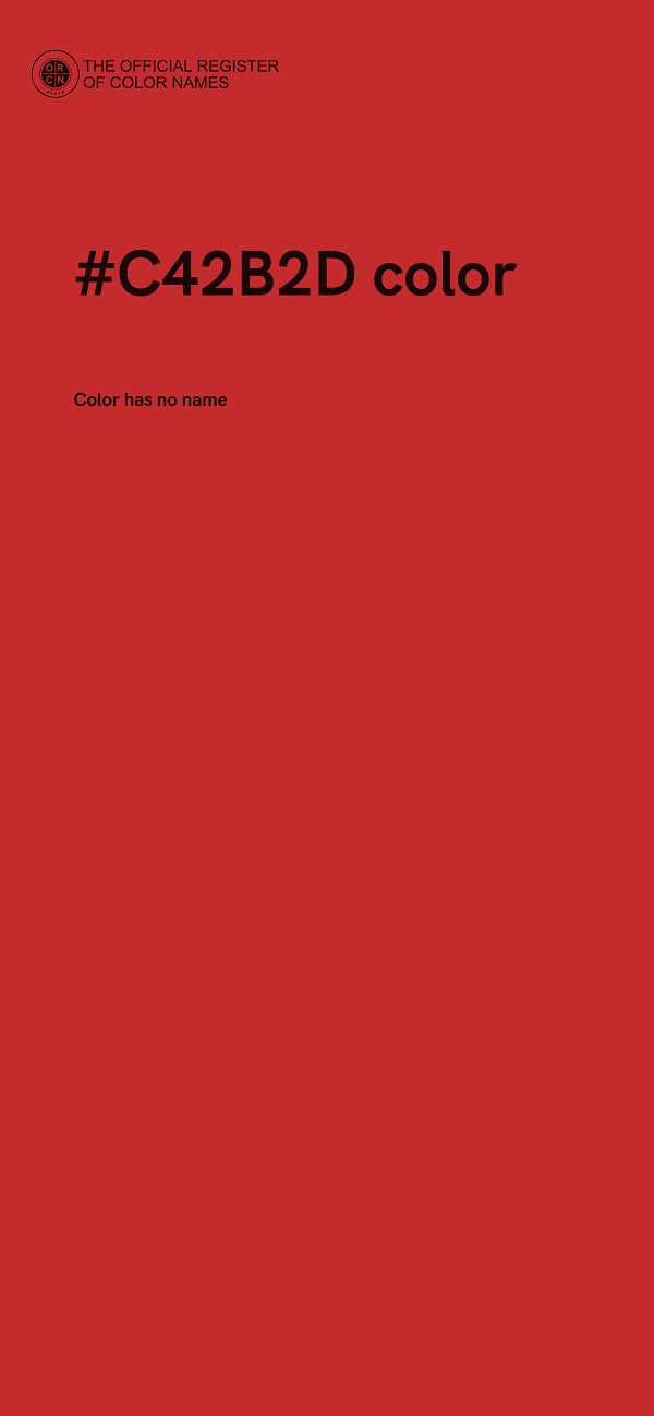 #C42B2D color image
