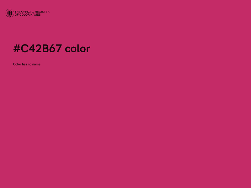 #C42B67 color image