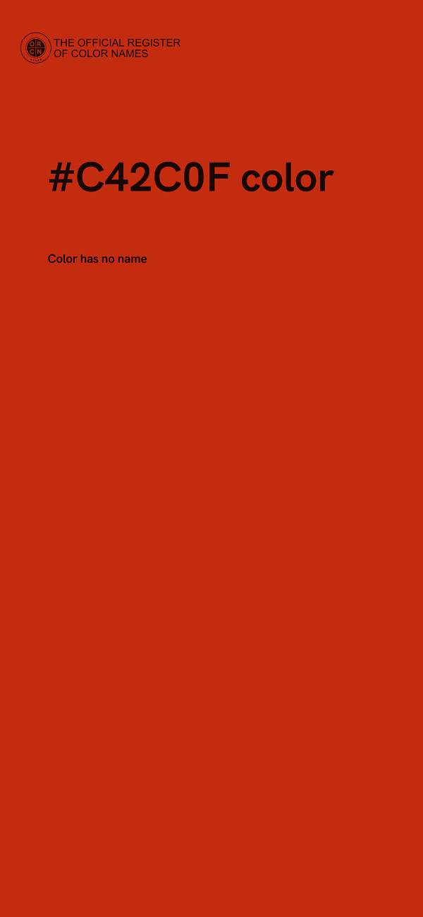 #C42C0F color image
