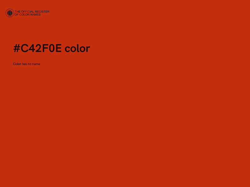 #C42F0E color image