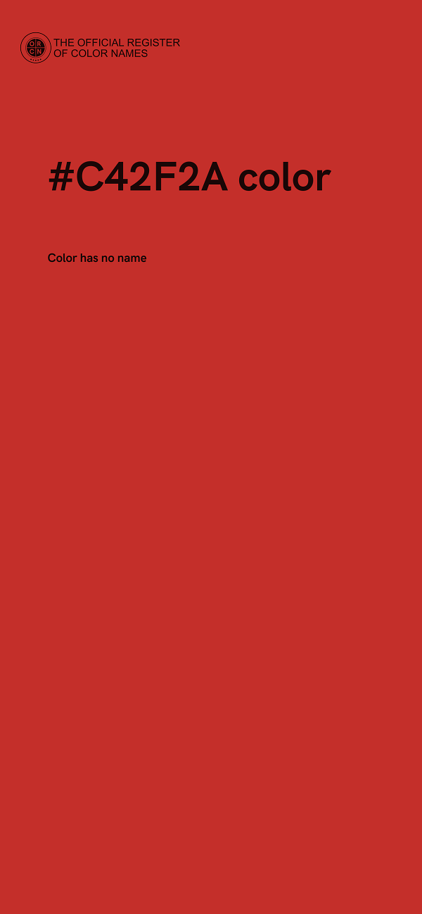 #C42F2A color image