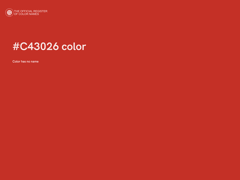 #C43026 color image